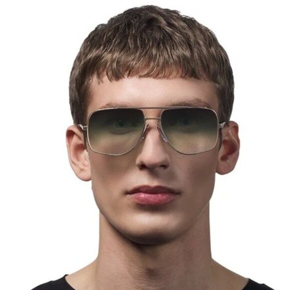 NEW  DITA SUNGLASSES GOLD GREEN AVIATOR MEN EYEWEAR DITA - Picture 2 of 4